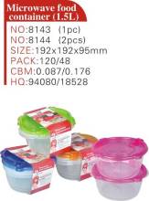 2pcs Safe Microwave Food Container 1.5L