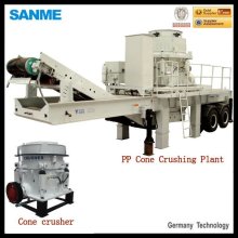 PP portable mobile cone crusher