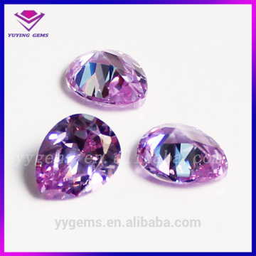 Wholesale Price Lab Created CZ Pear Amethsyt Cubic Zirconia Stone