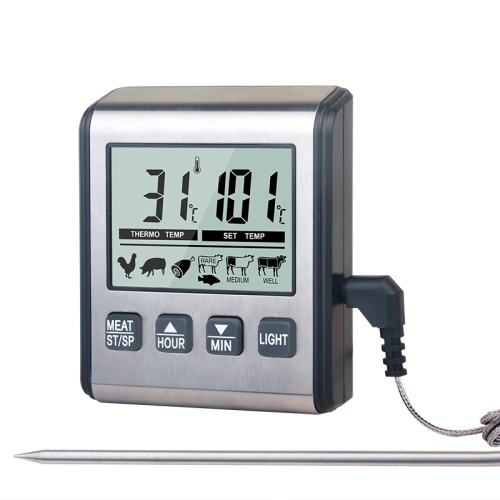 電子レンジ安全デジタルグリル温度計ビッグディスプレイ