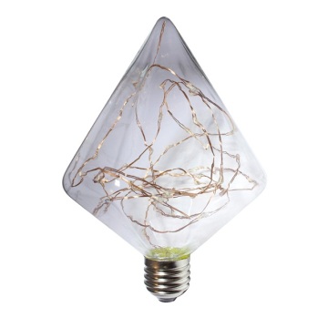 diamond shape LED copper wire string lights bulb