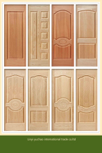 Natural Red Oak Veneer Faced Door Skin HDF