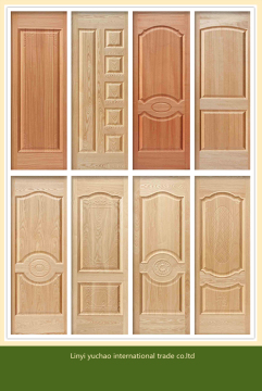 Natural Red Oak Veneer Faced Door Skin HDF
