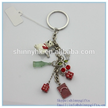 2014 fashion heart pressed key chains for valentine's day SI-SCK20140027