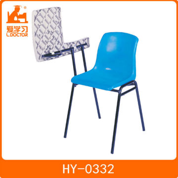 plastic chair with writing tablet