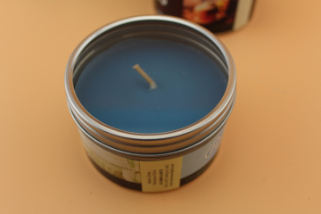 Colorful Metal tin box massage candle