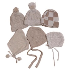 Low MOQ Customized Unisex Newborn Baby Beanie 100% Organic Cotton Crochet Knitted Bonnet