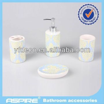 orange bathroom accessories set