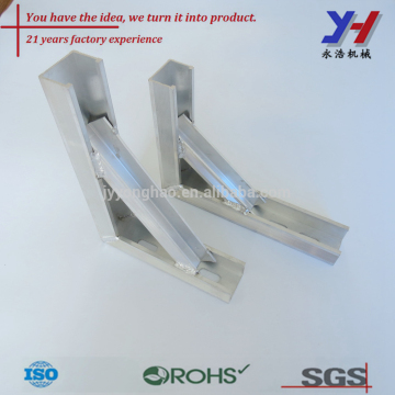 CNC Machining aluminum alloy profile, L shaped bending bracket