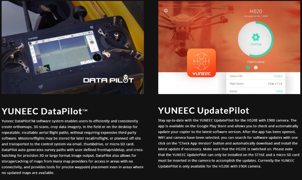Yuneec Typhoon H520E/ H520E-RTK professional use Hexacopter camera drone for Industrial Use and Ambitious Professionals