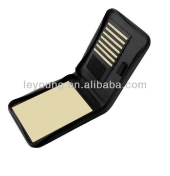 Small Size Zipper pocket notebook with leather cover