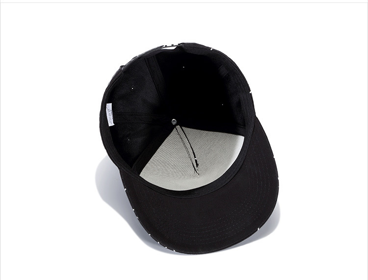 Hip-hop hat black leaf embroidered baseball cap (7)