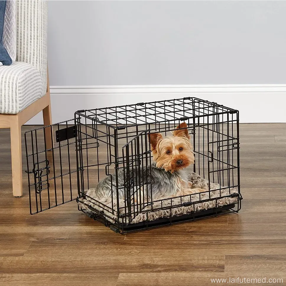 Collapsible Double Doors 18 Inch Tray Dog Crate for Pet Traveler