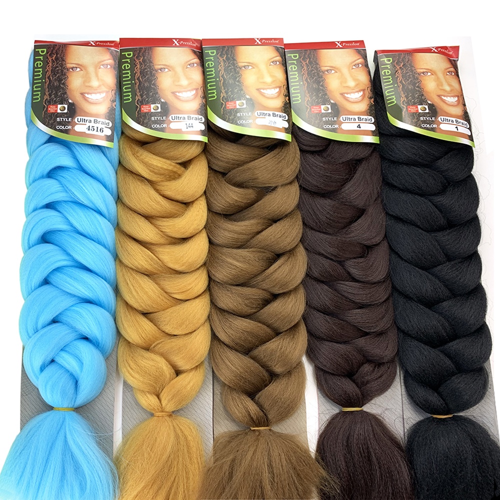 Factory Price Ultra Braid Wholesale Synthetic Hair Braids Crochet Hair Extension Jumbo Box Wholesale Expressio Braiding Hair