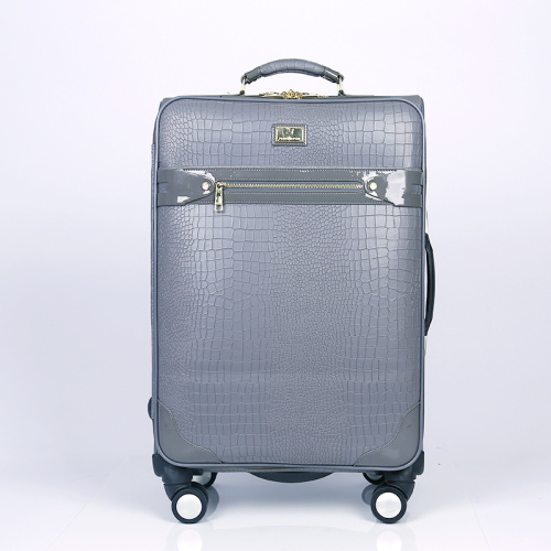 Fashion material new arrival PU travel trolley luggage