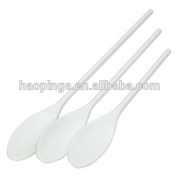 White long handle plastic spoons/plastic mixing spoon