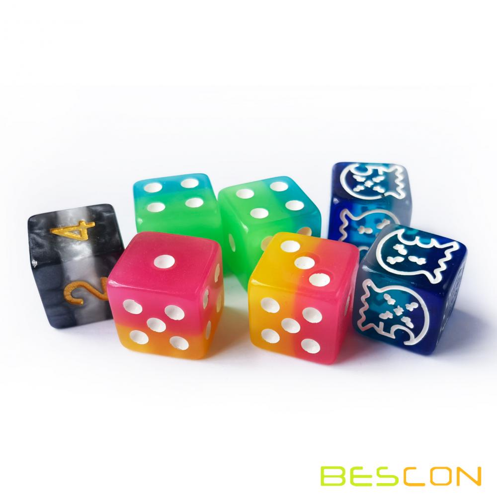 Venta caliente de 6 lados Dice Dice Dice Dice Dice Dice Dice para juego de mesa