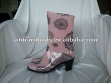 High heel women rain boots