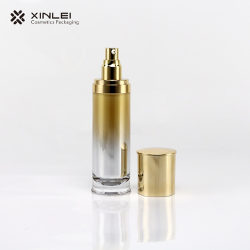 30ml with gradual gold cosmetic bottle pump bottle