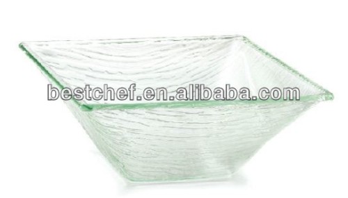 acrylic big square clear salad bowl plastic fruit bowl