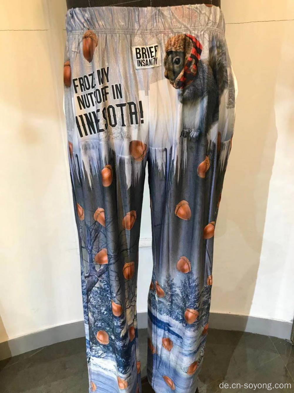 Bedruckte Lounge Pants Nachtwäsche für Herren