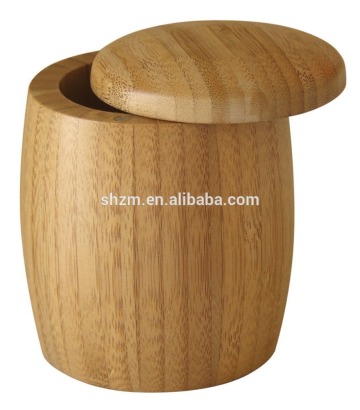 Natural bamboo salt box/gift box for storing dry goods