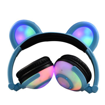 Wireless kids headset for girl with led light