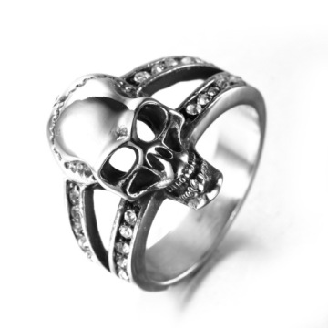 Fashion Chinese style Vacuum plating skull rings