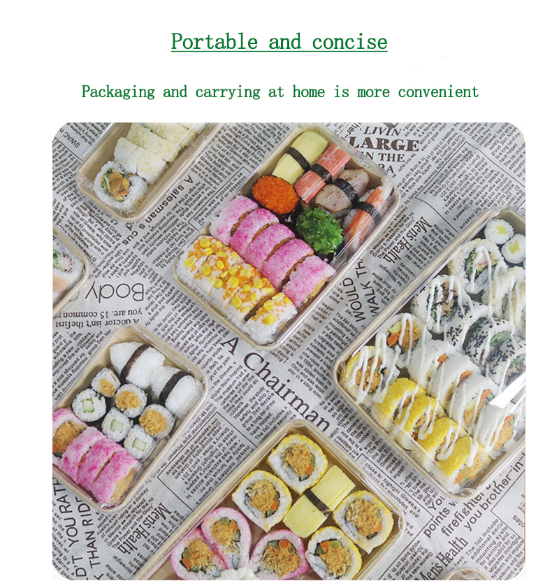 Eco-friendly paper sushi tray