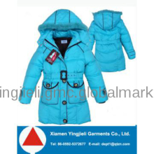 Child wadded jacket slim waist down coat