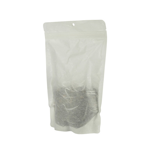 White Compostable Stand Up Pouches Compostable Rice Paper Packaging