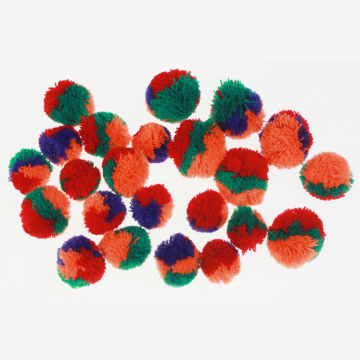 Multi color cashmere pompom fro kids crafting