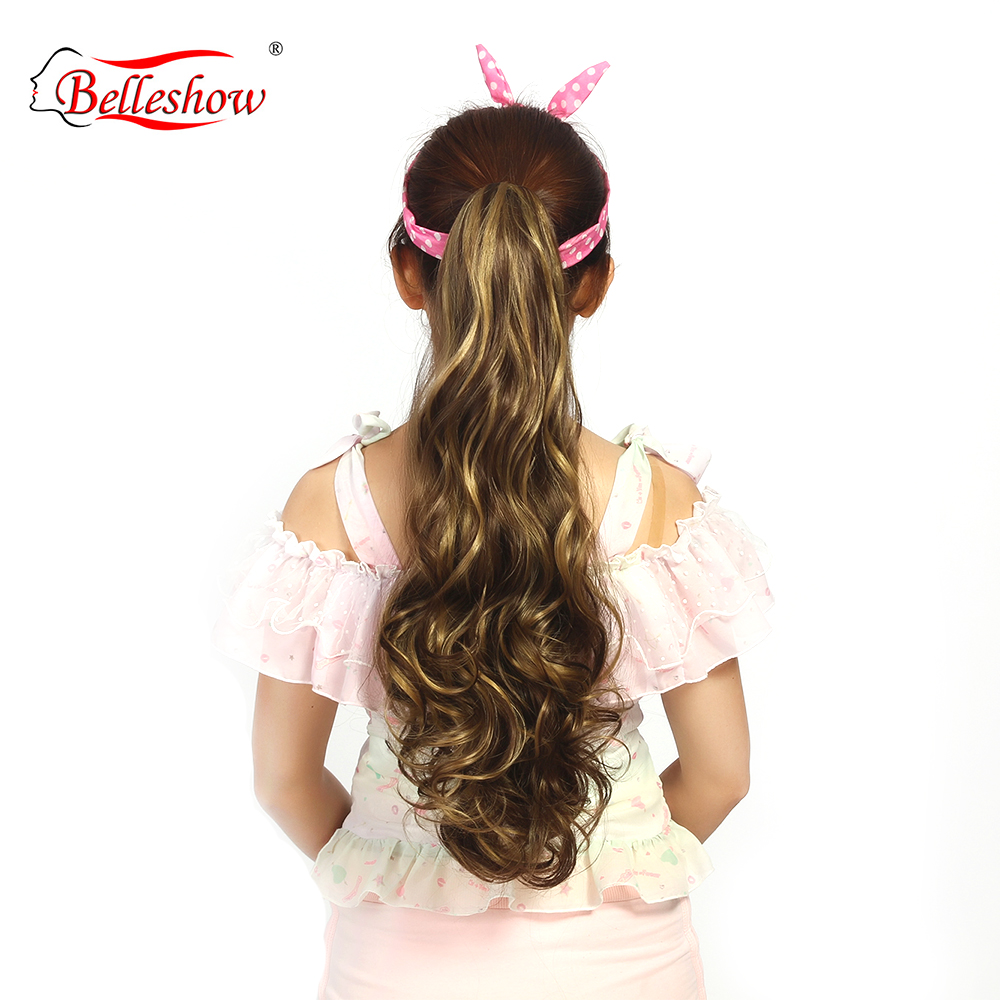 Hot sell kinky curly drawstring ponytail extensions synthetic hair long deep wave ponytail synthetic ponytail