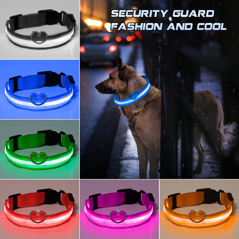 Hot Selling Factory Direct Sale LED Flashing Pet Collar Glowing Dog Collar For Safety Walking Pet and Against Pet Lost