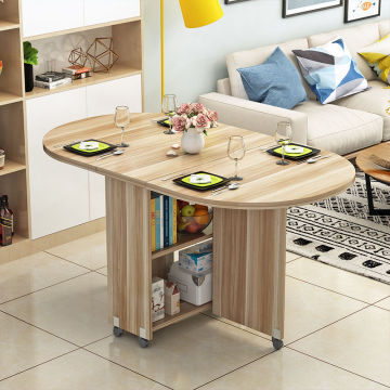 Folding Table Wood Storage Table