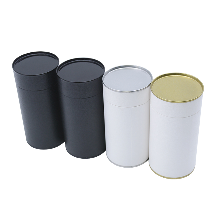 Black White Red Small Paper Tube Packaging Elegant Gift Round Paper Box With Lid