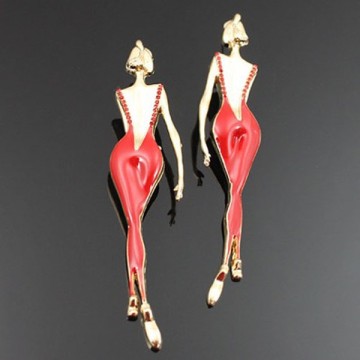 Lead & Cadmium Free Lady Shaped Fashion Earring