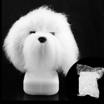 Professional Pet Wig for Grooming Practice: Poodle/Teddy/Bichon Simulation Faux Dog Hair Model