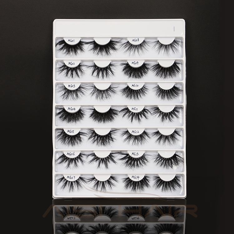 Aisi Hair Wholesale 27 mm 3D 5D Eyelashes With Customized Package Long Fluffy Thick Mink Fur False Eye Lash Vendor