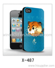 Tiger Picture Mobile Phone 3d Cover Tiger Picture,for Iphone4 Use,with 3d Picture,pc Case,rubber Coated?