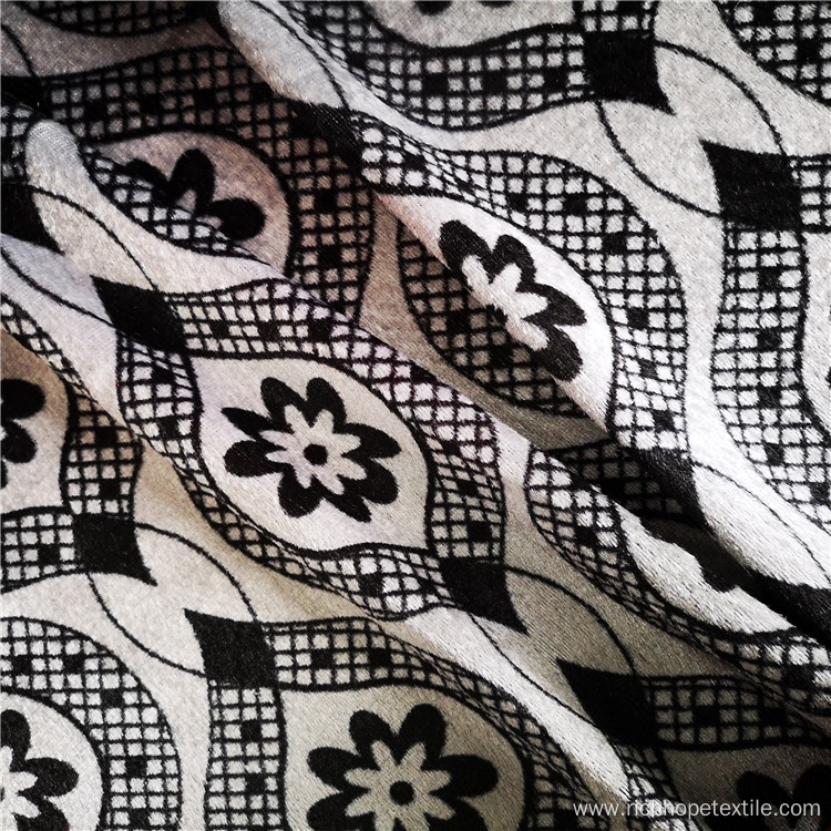 Polyester Printed Velvet Upholstery Curtain Fabric