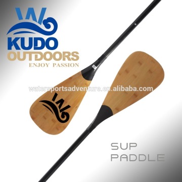 China Supplier Adjustable Carbon Fibre Shaft Bamboo Blade Sup Paddle