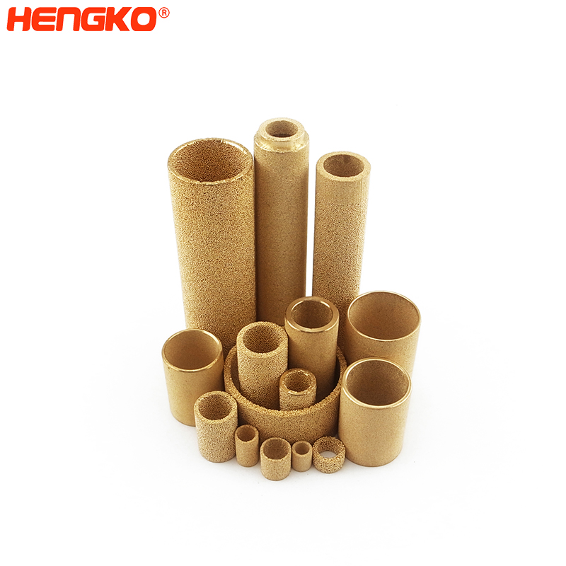 Sintered micron bronze copper powder filter for liquid and gas filtration