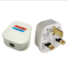 High Quality Pure Copper Pin PC Shell Reliable 3 Pin Power Plug 5A 250V for Europe