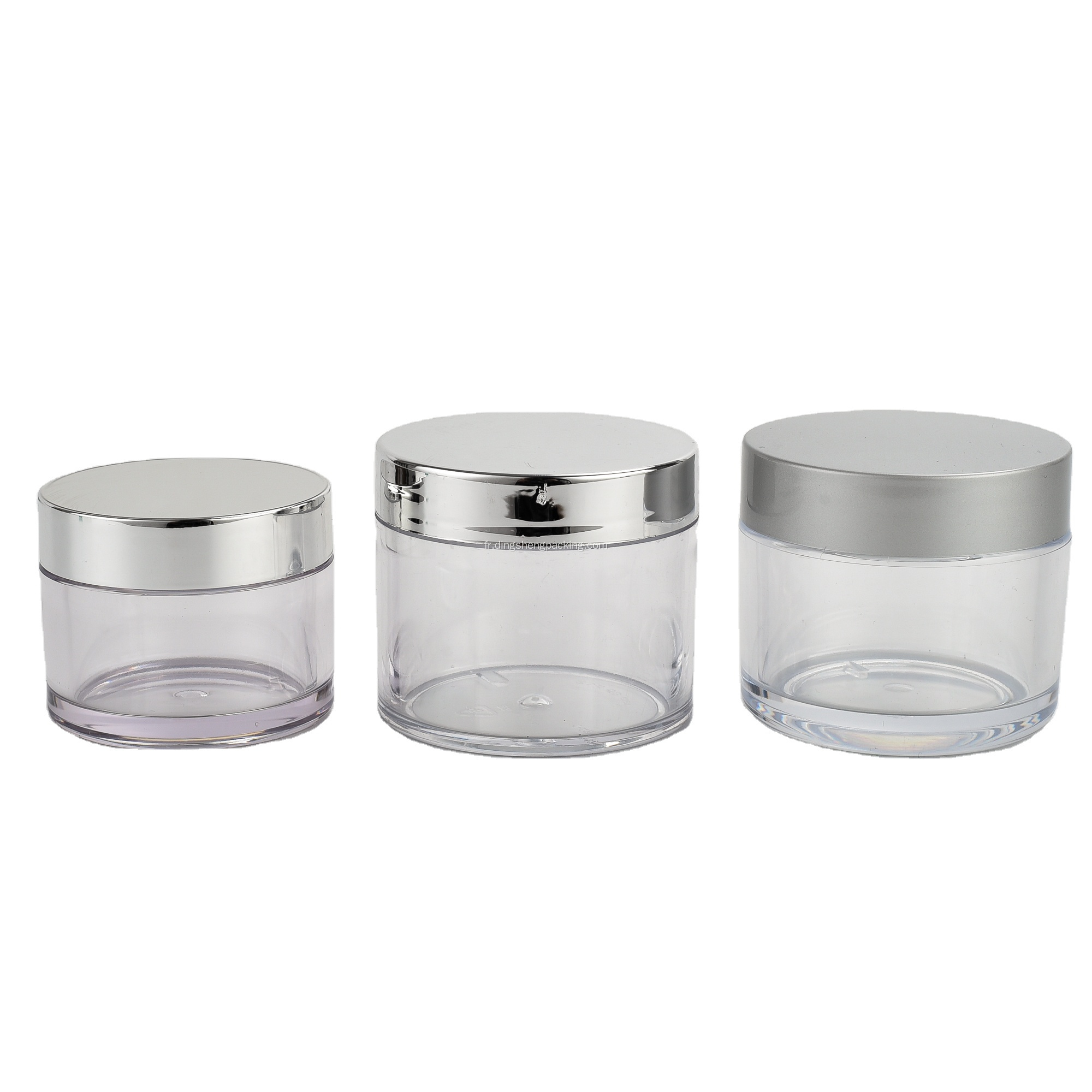 Pot en plastique transparent bon marché pot en plastique PETG pour les cosmétiques