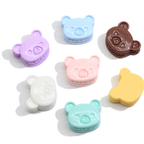 Resina Chocolate con leche Cabeza de oso DIY Craft Slime Filler Sweet Candy Animal Phone Case Adorno Dollhouse Toys