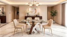 Modern Design Glass Dining Table 160x90cm