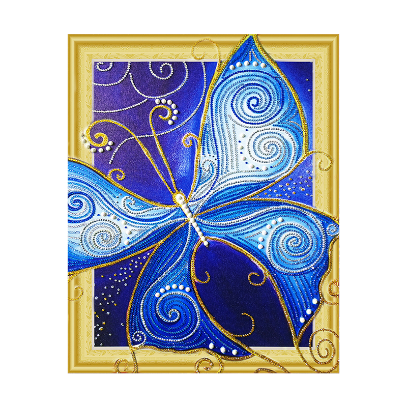 Colorful Butterfly Jellyfish Animal DIY 5D Diamond Painting by Number Kit for Wall Decor