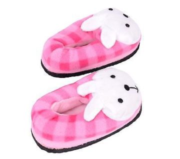 soft plush indoor stuffed animal slippers