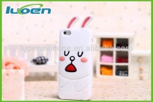 OEM 3d rabbit ears Silicone mobile phone cases&covers for girls